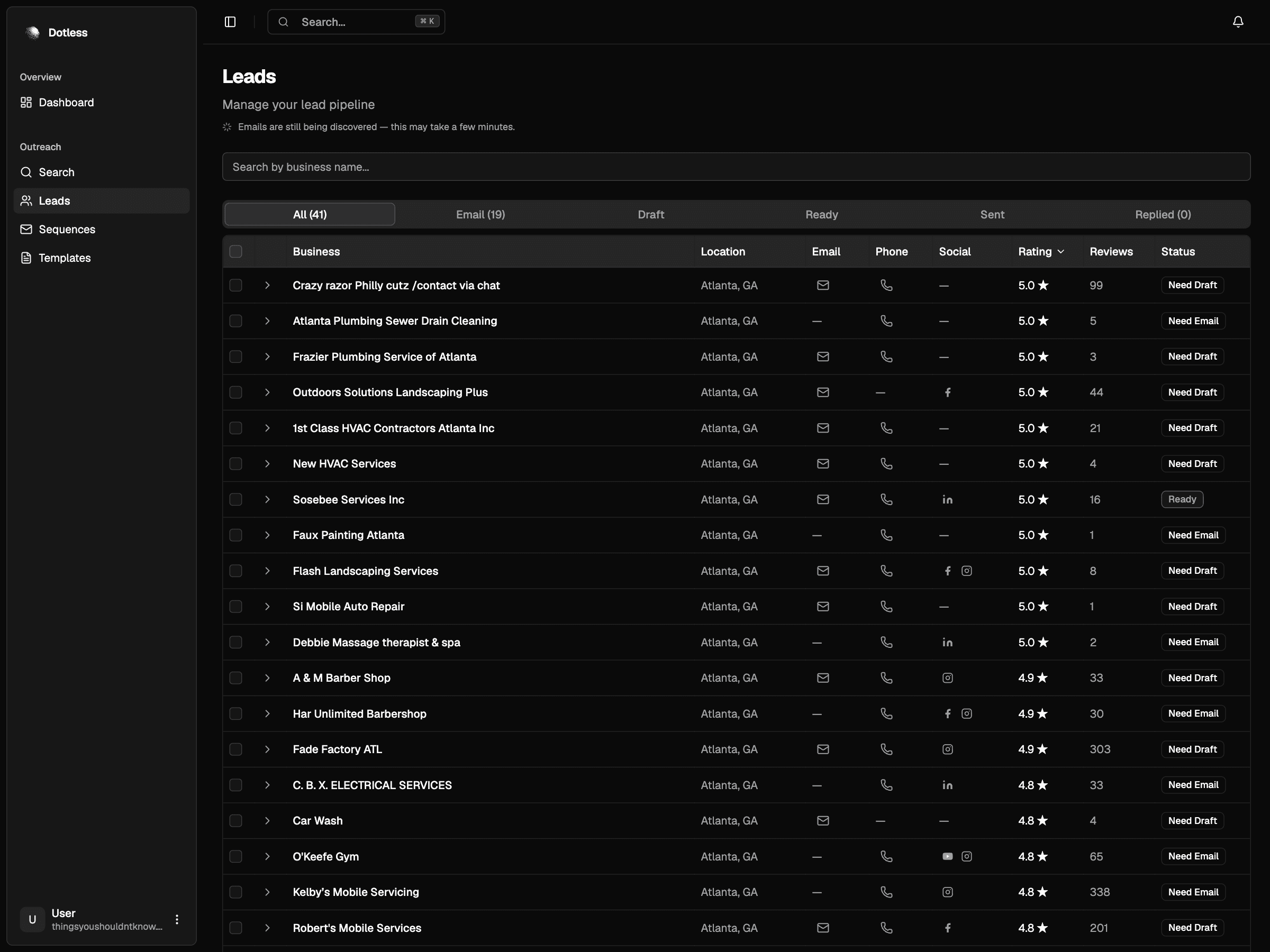 Manage every lead in one place