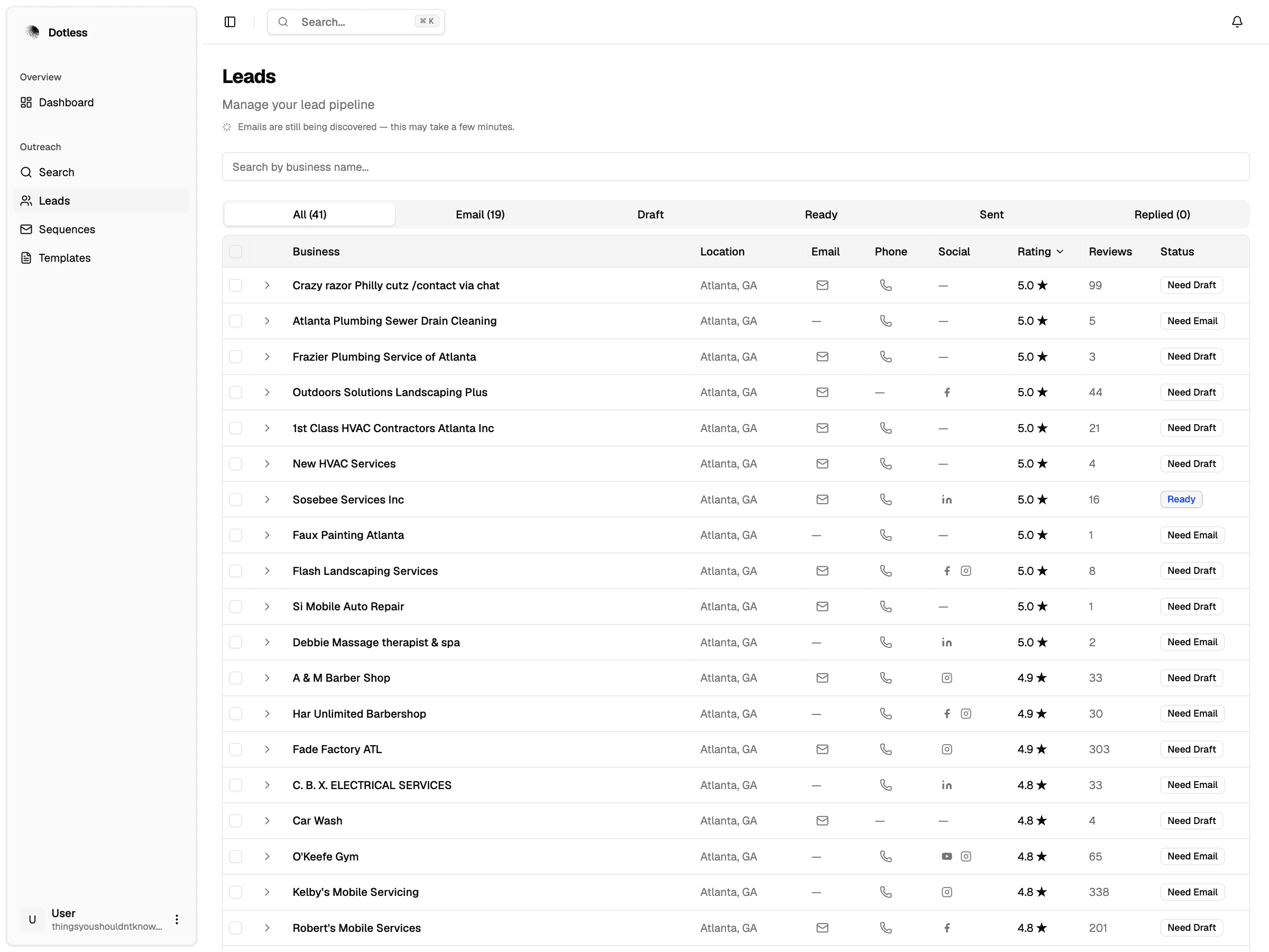 Manage every lead in one place